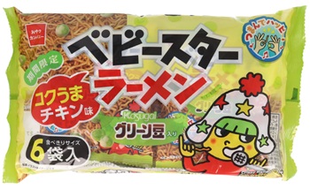 ベビースターラーメン_グリーン豆入りコクうまチキン味