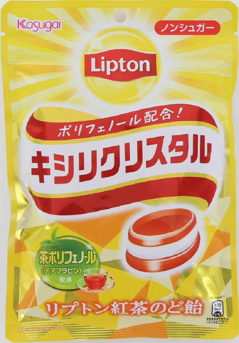 春日井製菓　キシリクリスタル　リプトン紅茶のど飴