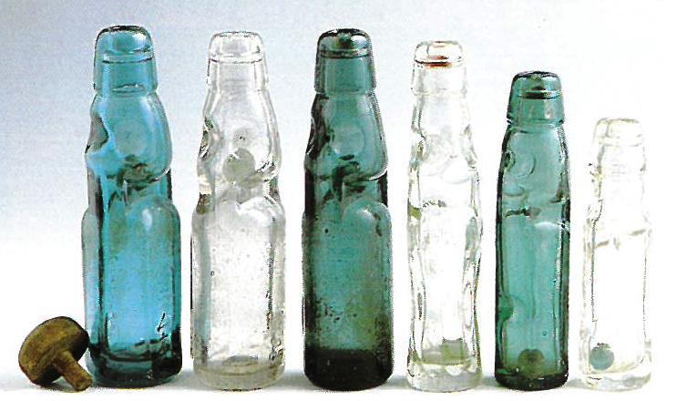 戦前エンボスラムネ瓶 明治～大正時代 - 花瓶