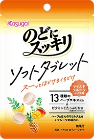 【春日井製菓】のどにスッキリソフトタブレットマイルドフルーツ