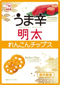 カモ井　うま辛明太れんこんチップス小袋