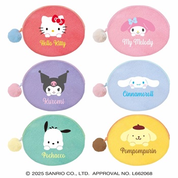 ハート サンリオキャラクターズ オーバルポーチ