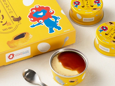 ミャクミャク昔ながらの缶プリンギフト