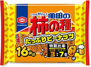 亀田製菓 亀田の柿の種たっぷりピーナッツ16袋詰