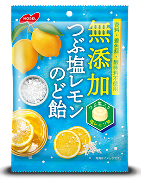 ノーベル製菓 無添加つぶ塩レモンのど飴
