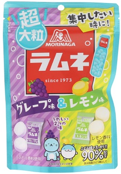 超大粒ラムネ＜グレープ＆レモン＞
