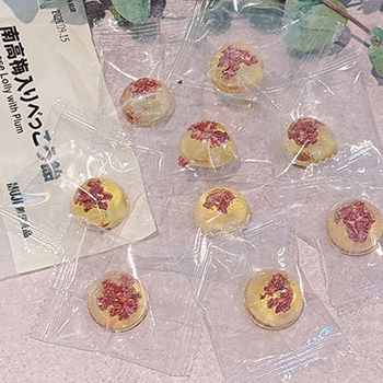 南高梅入りべっこう飴_中身