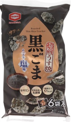 亀田製菓　６０ｇ焙煎うす焼黒ごま